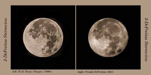 stereograph of the moon