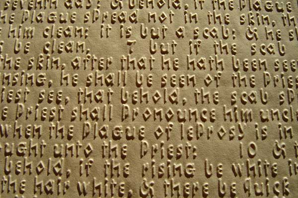 The first Bible in America printed for those that are visually impaired.