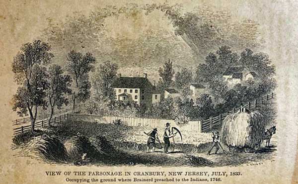 Cranbury New Jersey Parsonage of David Brainerd.