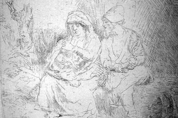Rest on the Flight into Egypt by Rembrandt.
