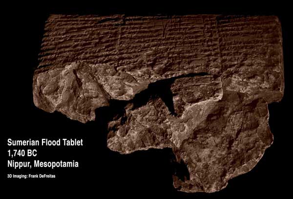 Photo of Sumerian flood tablet.