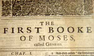 1611 King James Bible Genesis Title Page