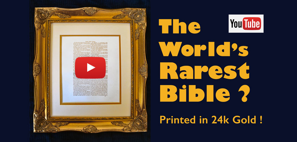 bible printed in 24K solid gold ink